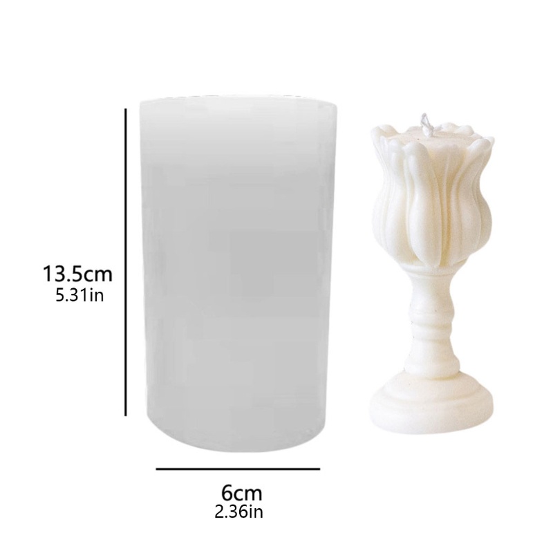 Khuôn Silicone Hình Lọ Hoa Tulip Làm Đồ Thủ Công DIY