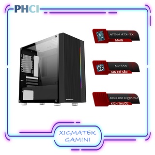 Vỏ case xigmatek gemini - premium m-atx, rgb strip