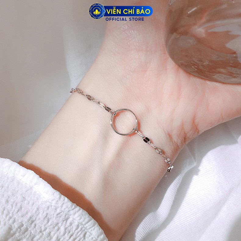 Lắc tay bạc nữ Round chất liệu bạc S925 thời trang phụ kiện trang sức nữ thương hiệu Viễn Chí Bảo L400709x
