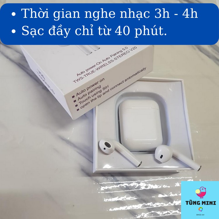Tai Nghe Bluetooth Không Dây Điều Khiển Cảm Ứng 5.0 Dùng Cho IPhone/ Samsung/ Oppo Tùng Mini 328 | BigBuy360 - bigbuy360.vn
