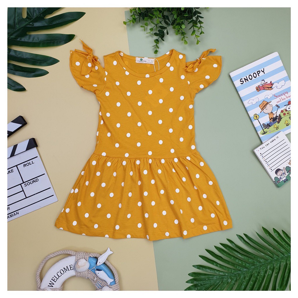 Váy bé gái chất cotton, đầm bé gái size 1-5 tuổi, đầm trẻ em SUNKIDS có nhiều màu