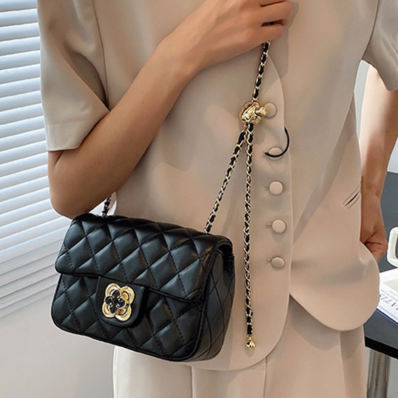 Túi Xách Đeo Chéo Đính Hạt Kim Cương Nhỏ Nhắn Xinh Xắn Dành Cho Nữ