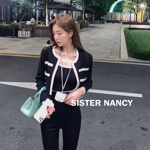 Áo hai dây/ Áo khoác cardigan XIAOZHAINV gợi cảm dệt kim thời trang mùa thu dễ phối đồ dành cho nữ