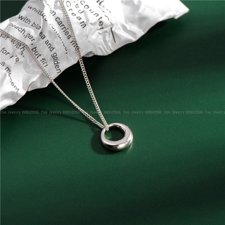 Dây chuyền bạc nữ TLEE dáng giọt nước trơn basic TLEE JEWELRY