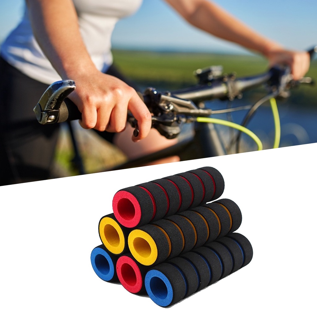 1 Cặp Vỏ Bọc Tay Lái Xe Đạp MTB Bằng Xốp Mềm Chống Trượt