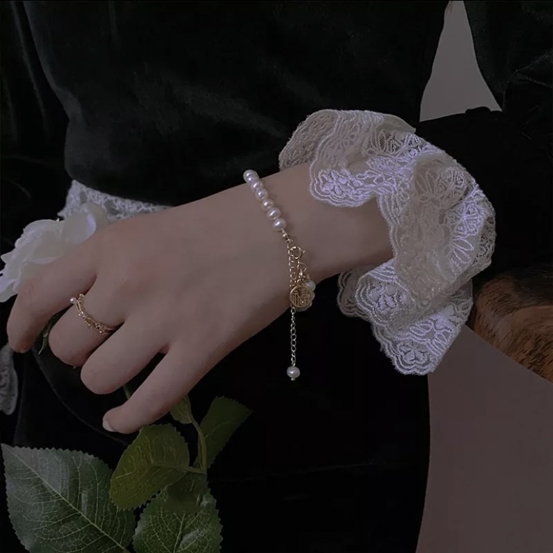 Vòng tay, lắc tay nữ hạt trai may mắn phong cách tiểu thư, thanh lịch