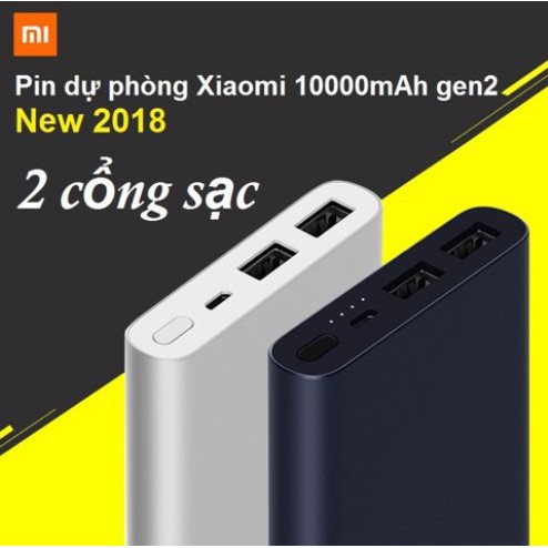 Pin sạc dự phòng Xiaomi 2S 10000mAh (Gen 2 New - 2018)