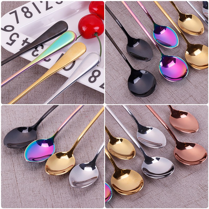 Muỗng cà phê inox cán dài tiện dụng