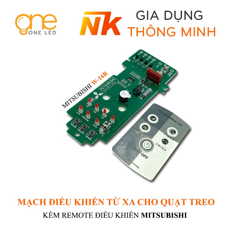 Mạch Quạt Treo Tường Điều Khiển Từ Xa MITSUBISHI W16-R