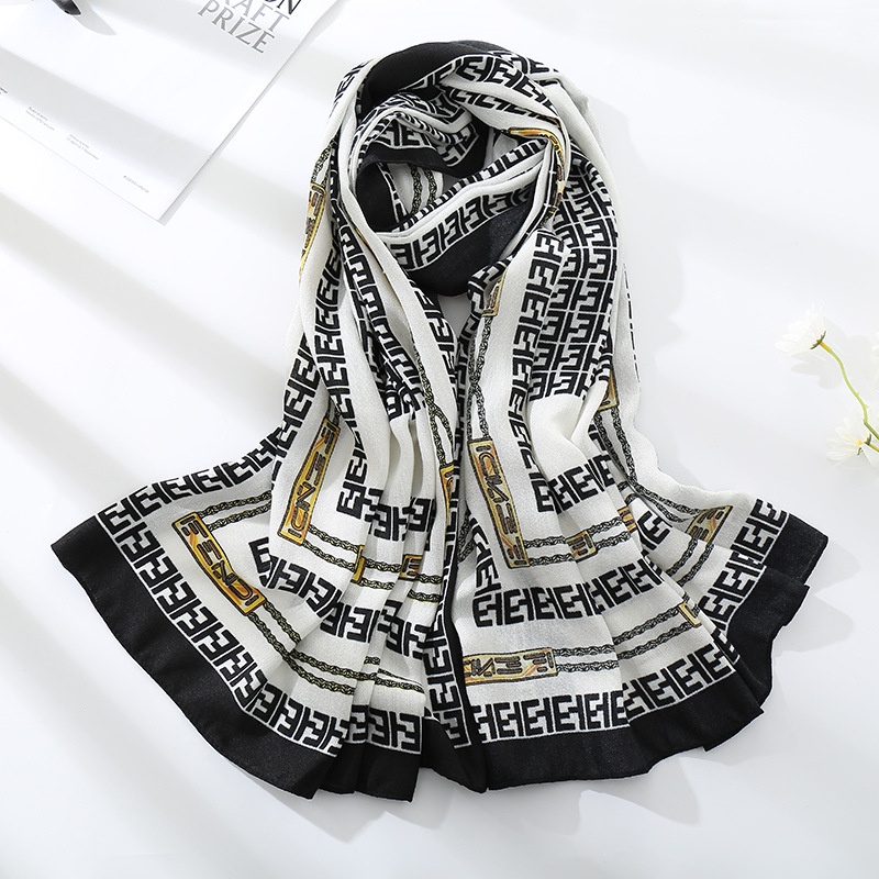 Khăn choàng cổ họa tiết chữ h phong cách Hàn Quốc 2021 thanh lịch cho nữ