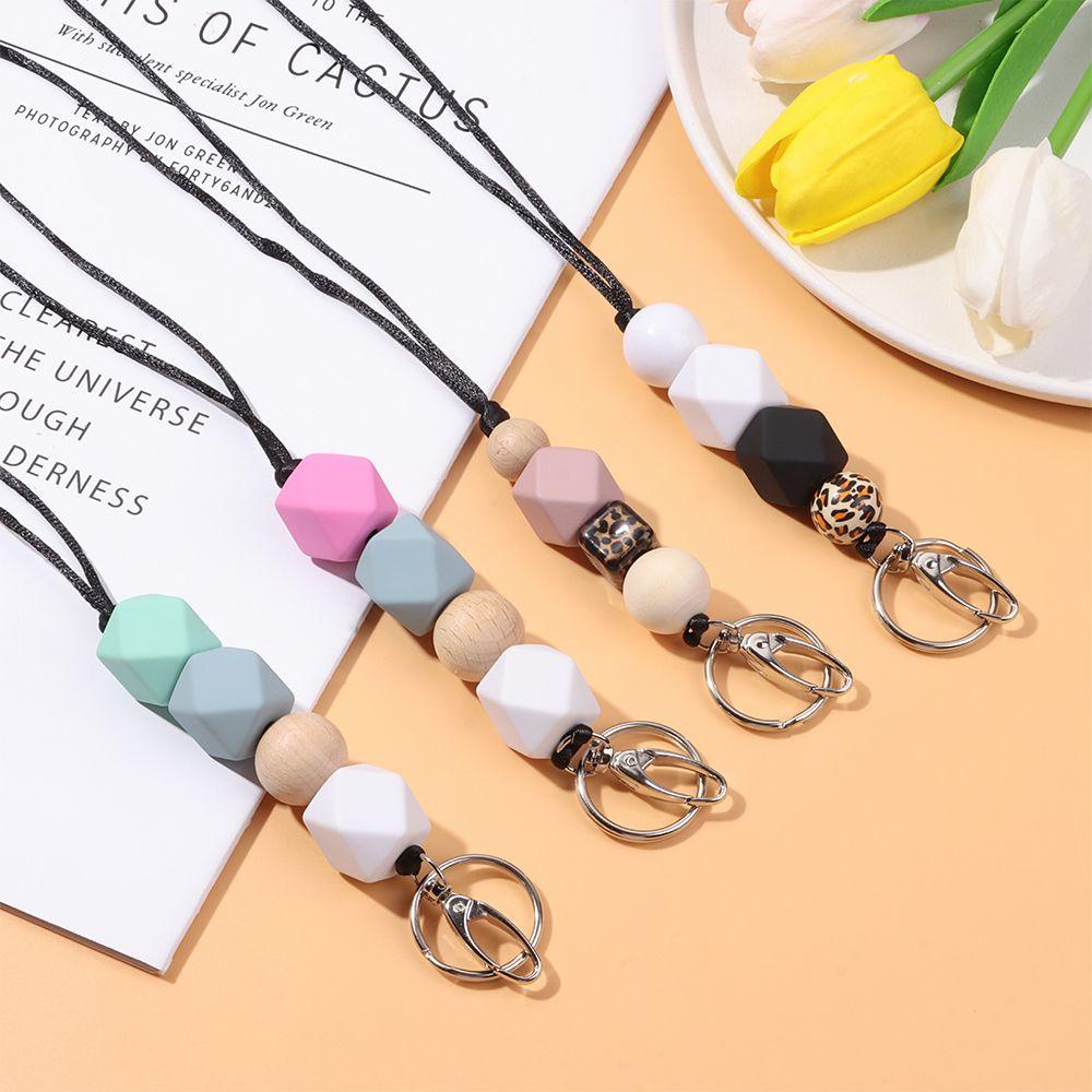 LAKAMIER Chuỗi Hạt Gỗ Tự Nhiên Treo Tường Trang Trí Thời Trang