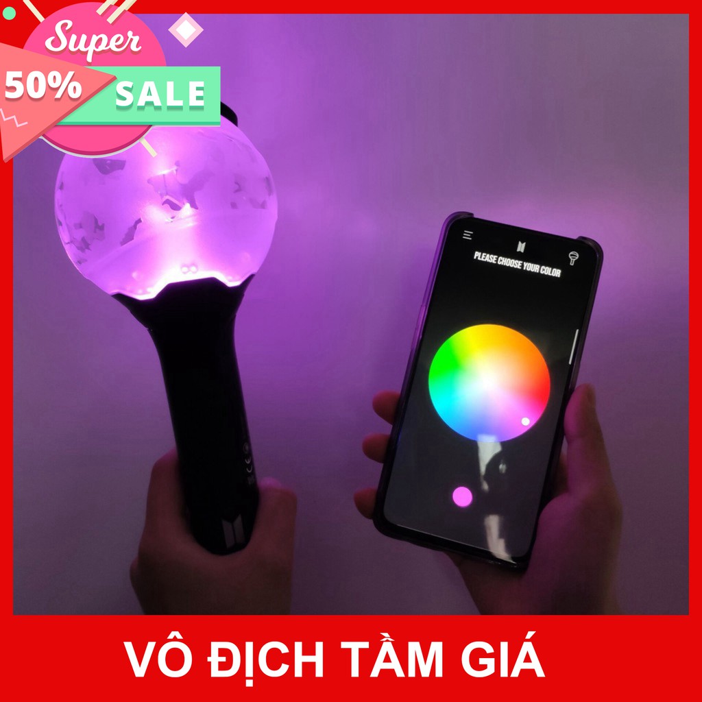 Chuyendokpop Bomb ver 3 - Light stick BTS ver 3 - Gậy phát sáng BTS