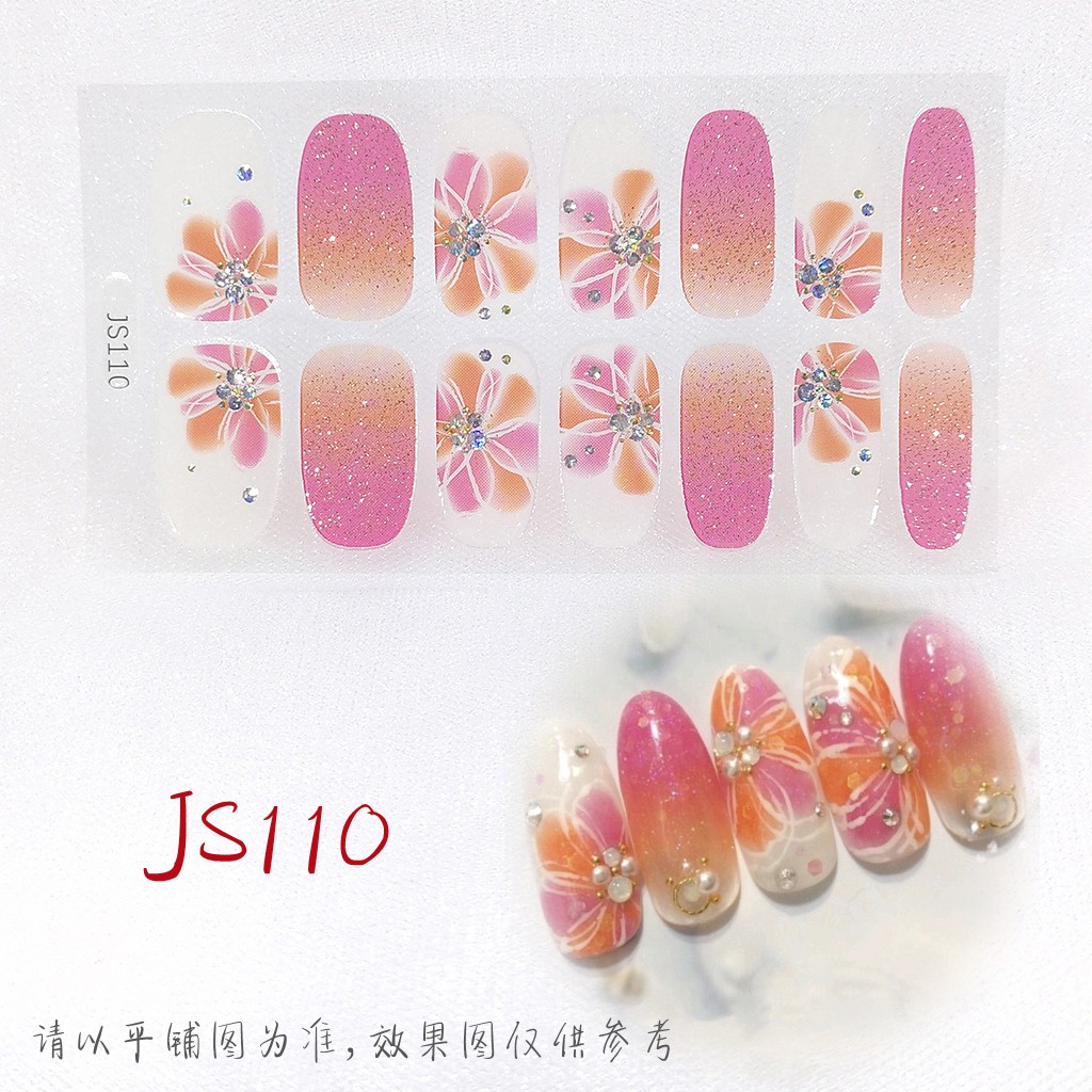 [Hàng mới về] Bộ 14 Miếng Dán Trang Trí Móng Tay Không Độc Hại Js101-Js150