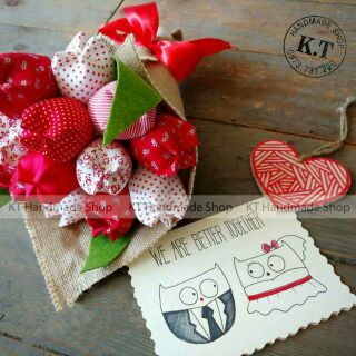 Bó 10 hoa tulip vải Handmade