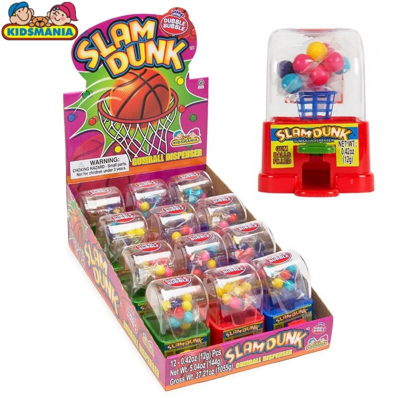 ( Bán sỉ ) Lốc 12c Máy bán kẹo Dubble Bubble Slamdunk