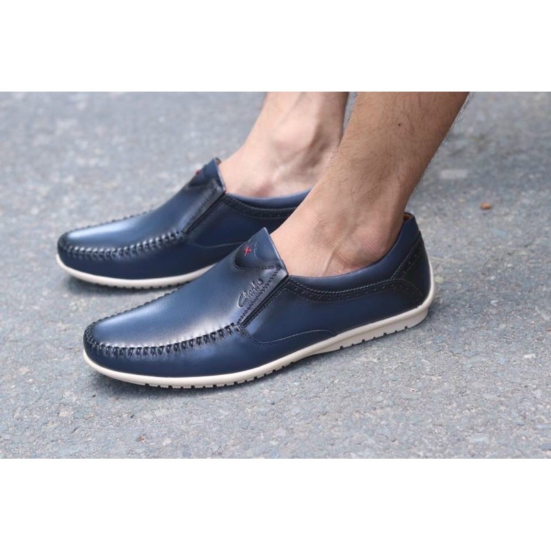 Giày lười Clarks da thật 100%