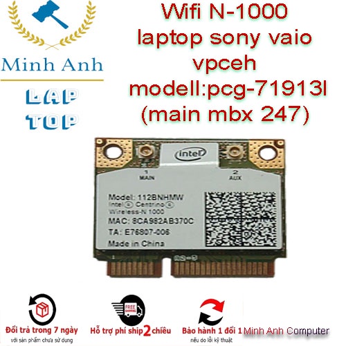 Wifi N-1000 laptop sony vaio vpceh modell:pcg-71913l (main mbx 247)
