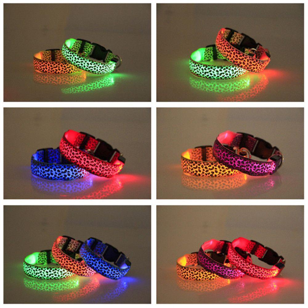 Vòng Cổ Nylon An Toàn Chống Thất Lạc Có Đèn LED Cho Chó LAYOR1 ​Miếng Dán Cảnh Báo Dạ Quang Chuyên Dùng