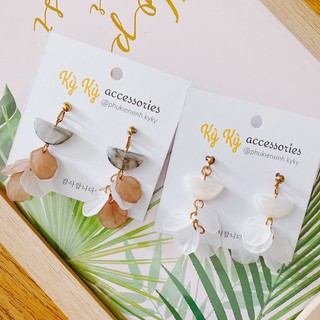 (thanh lý) Bông tai nữ đẹp - Khuyên tai nữ đẹp thời trang hình lá tua rua xinh xắn