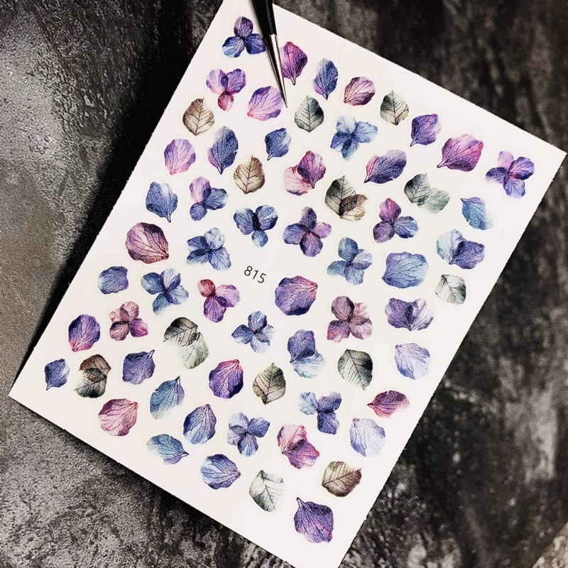 Sticker giả hoa khô dán móng tay