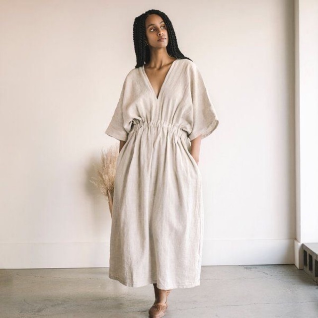 Sale 30% Flower Linen Dress