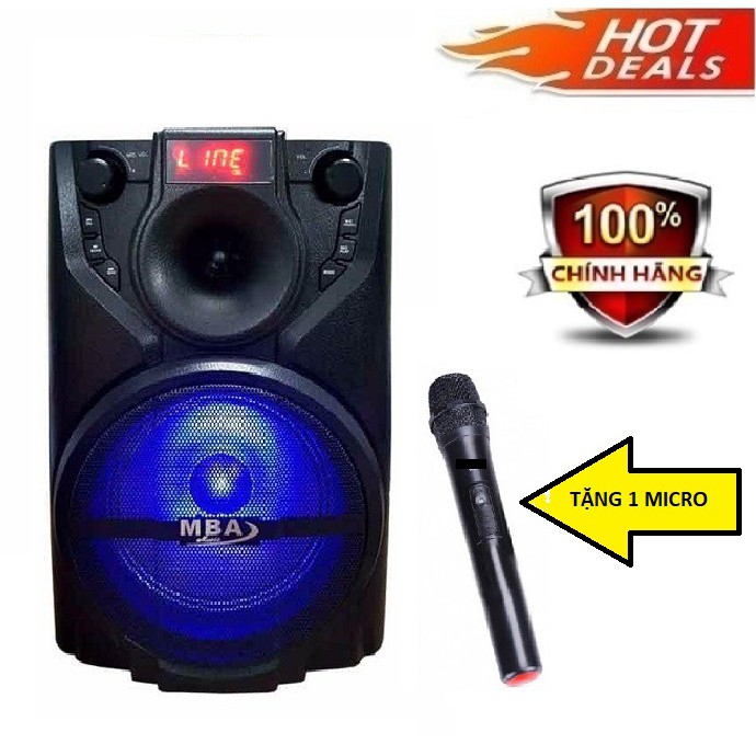 [ SALE ] Loa karaoke mini di động MBA FY-6, Loa bluetooth hát karaoke cực hay + Tặng kèm 1 micro không dây