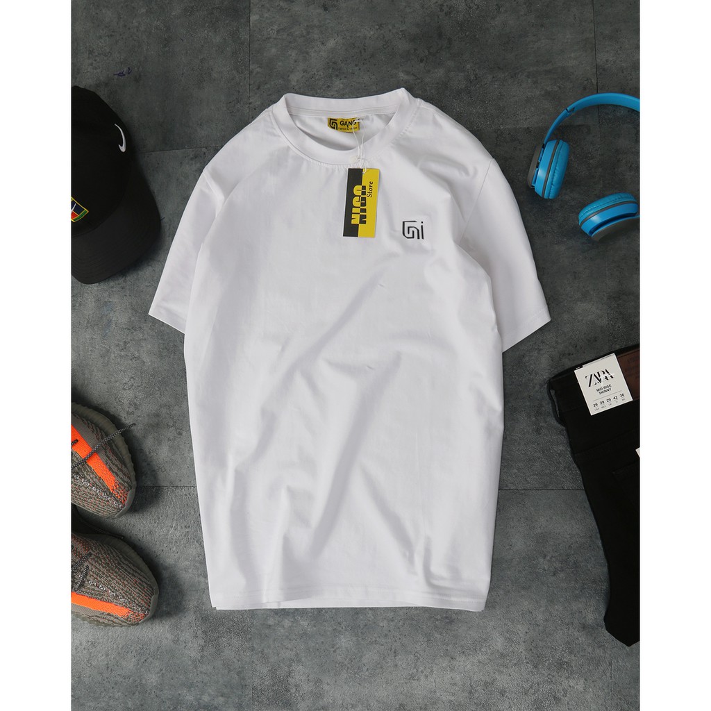 Áo thun trơn trắng đen nam form regular | BigBuy360 - bigbuy360.vn