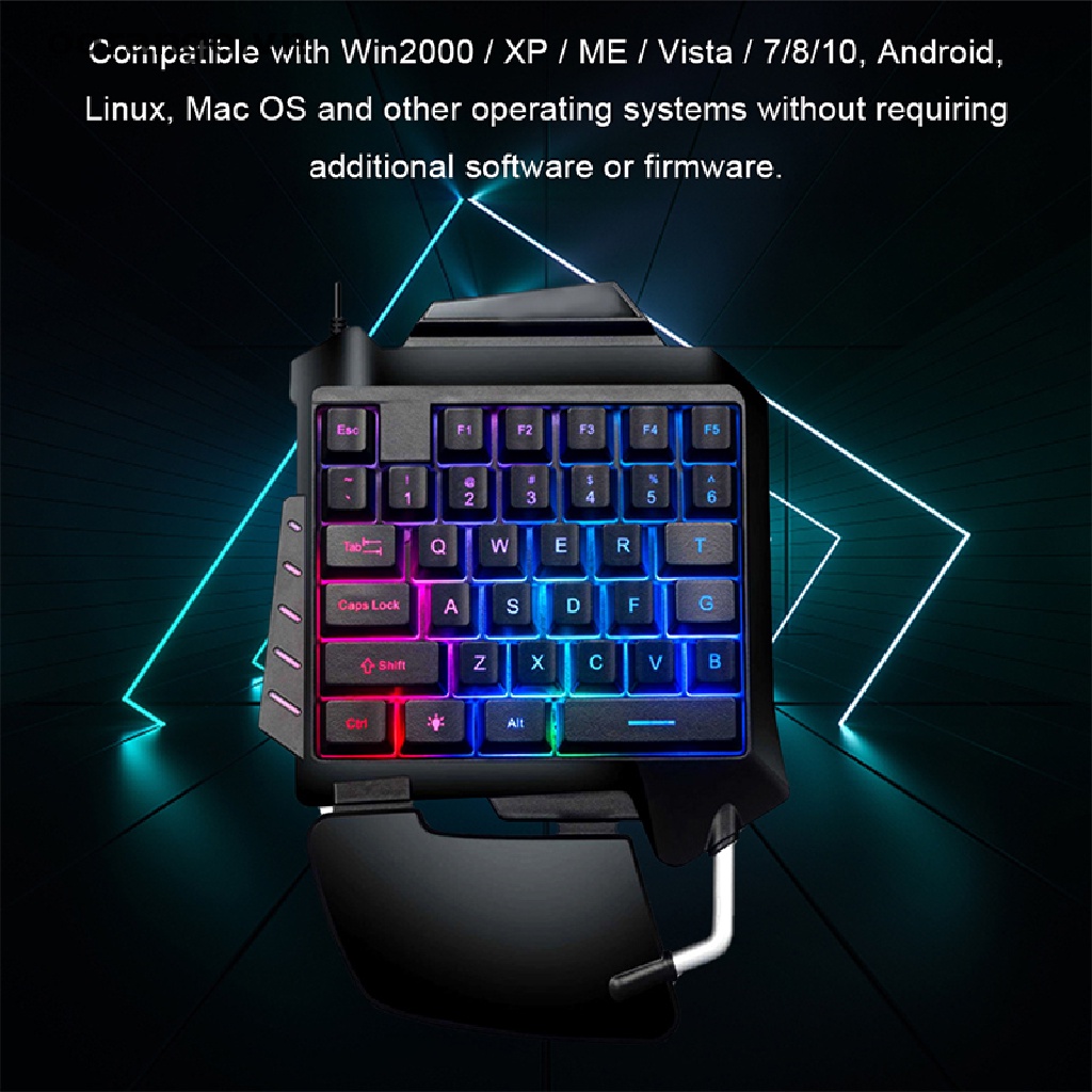 Bàn phím cơ một tay mini RGB có đèn nền dùng chơi game tiện lợi