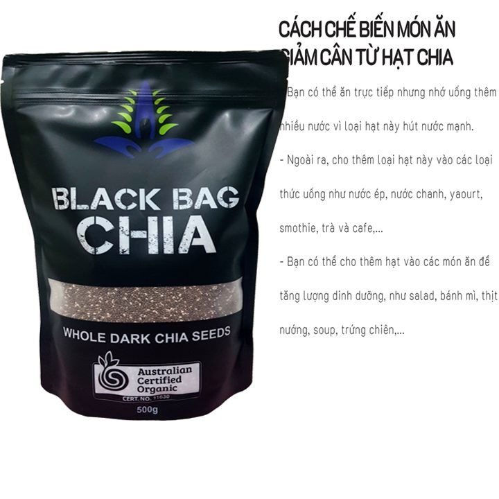 Hạt chia đen Úc 500g