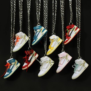 OFF WHITE Móc Khóa Hình Giày Thể Thao Air Jordan1 AJ1 3D Độc Đáo