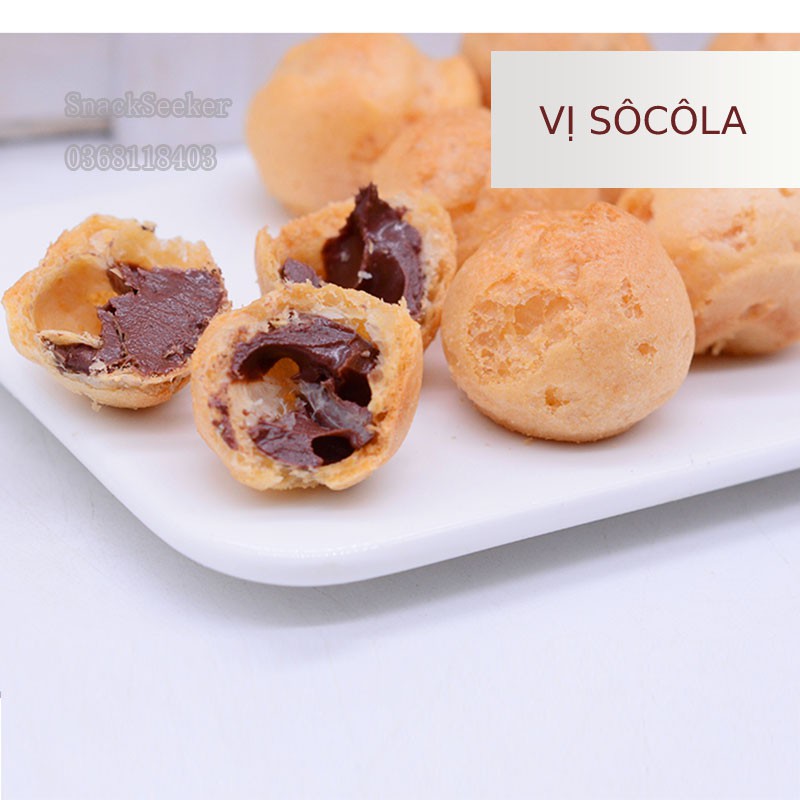 Bánh Su Kem ăn vặt siêu ngon _ SNACK SEEKER😋😋😋_Ăn sáng tiện lợi cho cả nhà-Bánh nhân kem | BigBuy360 - bigbuy360.vn