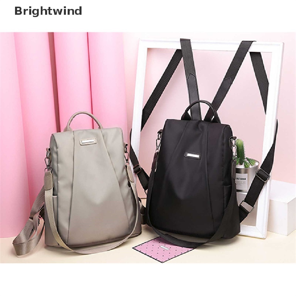 [Brightwind] Women's Portable Anti-theft Travel Backpack Girls Nylon Lager Capacity Schoolbag Hot Sell
