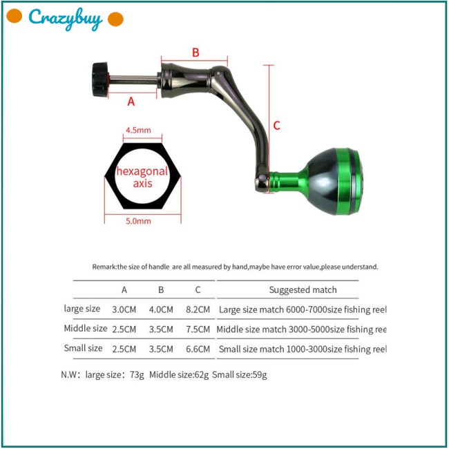 Tay quay máy câu cá bằng kim loại