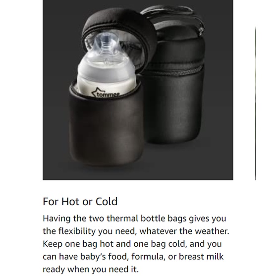 TOMMEE TIPPEE Tommee Túi Giữ Ấm Bình Nước 4oz-9oz Tiện Dụng Khi Đi Du Lịch