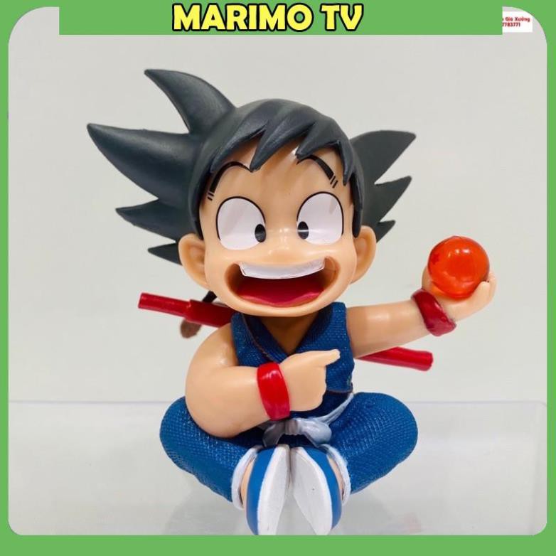 Mô hình Son Goku Dragon Ball cầm ngọc rồng trong 7 viên ngọc rồng - tượng trang trí taplo ô tô [MARIMO]