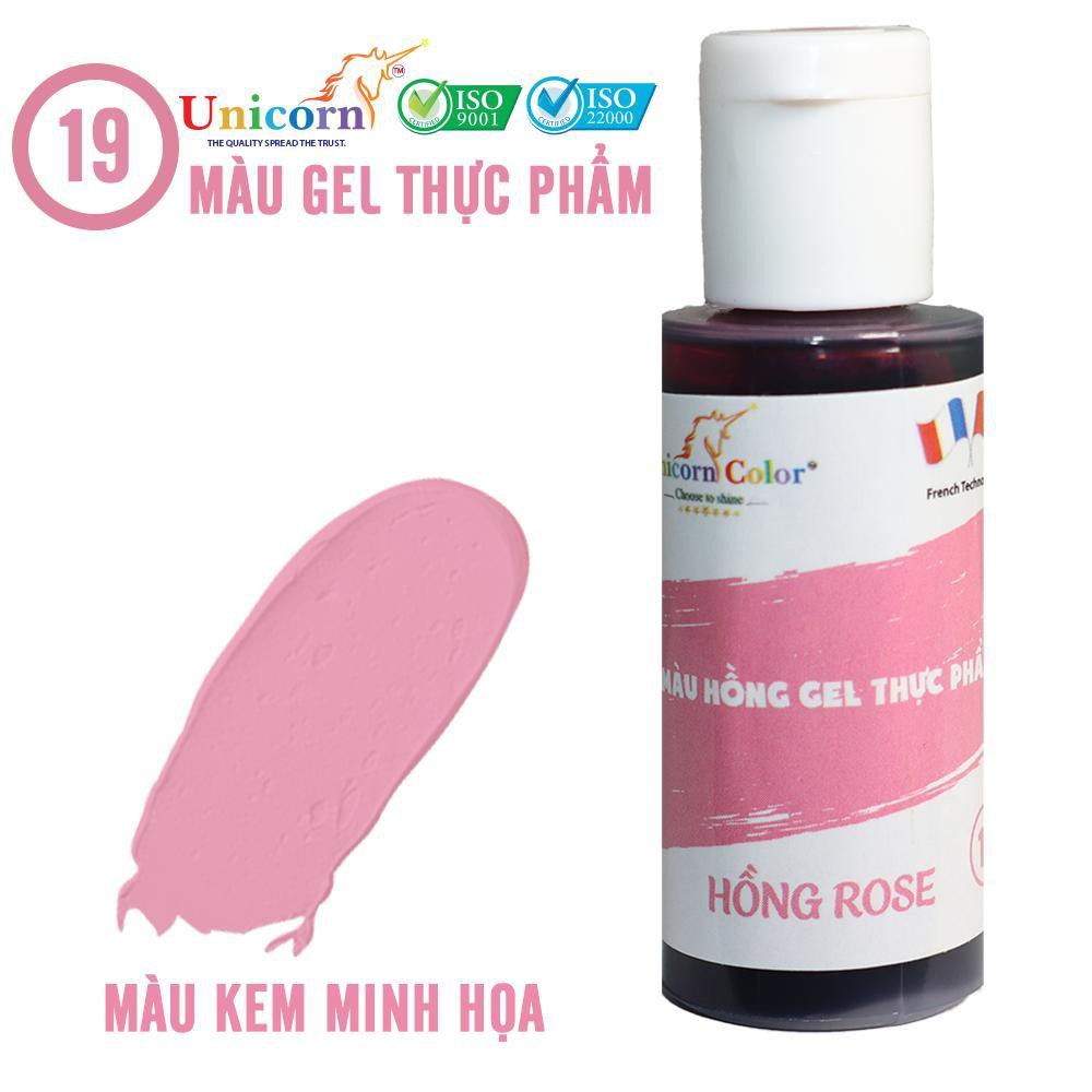 Màu Thực Phẩm Hồng Rose UNICORN Dạng Gel 28gr D19