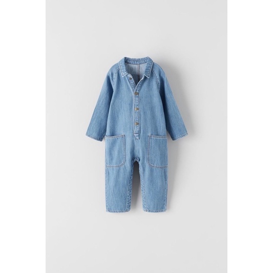 Jumsuit Bé Trai Denim Cổ Đức ZR