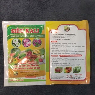 Phân bón NPK siêu kali giúp cây cứng cáp, lớn trái to tròn và ngon gói 25g