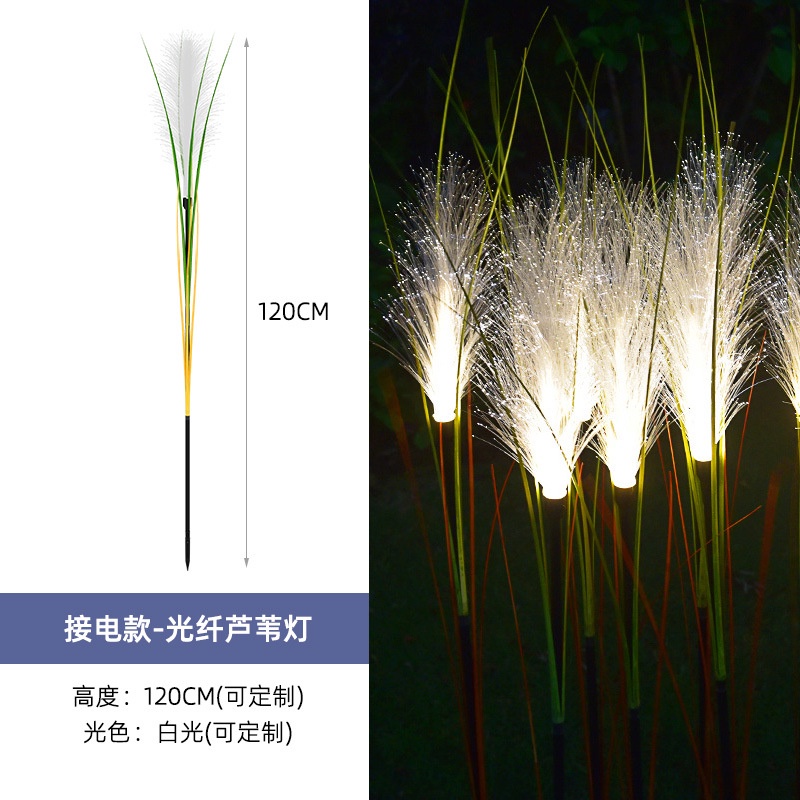 (Combo 2) Đèn Cây sậy Năng lượng mặt trời - Dây dẫn quang Trang trí sân vườn GD0066