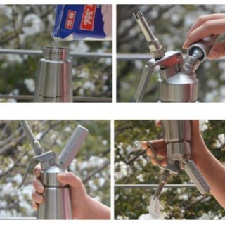 Bình Xịt Kem Tươi 500ml - Bạc