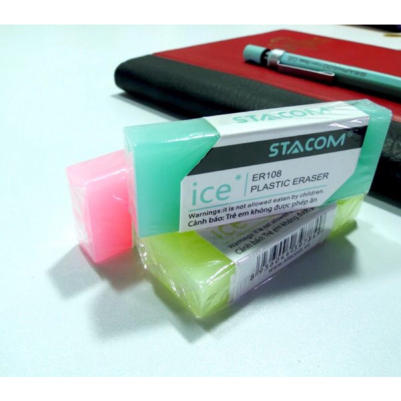 Gôm Trong Suốt Siêu Sạch ICE ER108 Nhiều Màu | Gôm Học Sinh Siêu Sạch Nhiều Màu