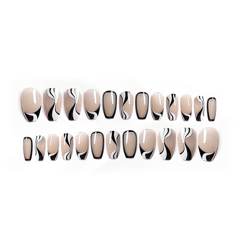 Set 24 móng giả D403 dáng móng dài ( Tặng kèm keo và dũa )