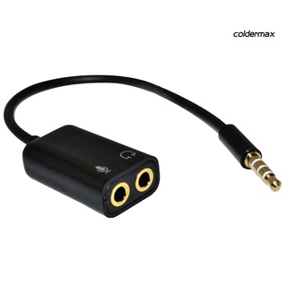 COLD ＊  3.5mm Audio Splitter Cable Small Compatible Plastic Practical Audio Adapter for Mic