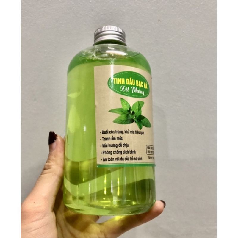Tinh dầu lau sàn xịt phòng hương bạc hà chai 500ml