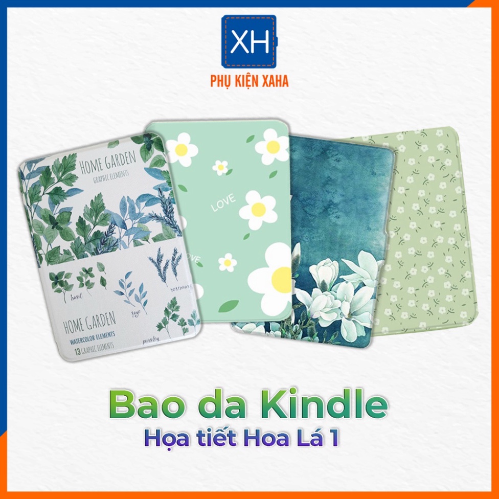 Bao Da Kindle Paperwhite 4 Hít Nam Châm Hoạ Tiết Phong Cách Mùa Thu Giả Da Trơn Mịn - Phụ Kiện Đẹp Xaha