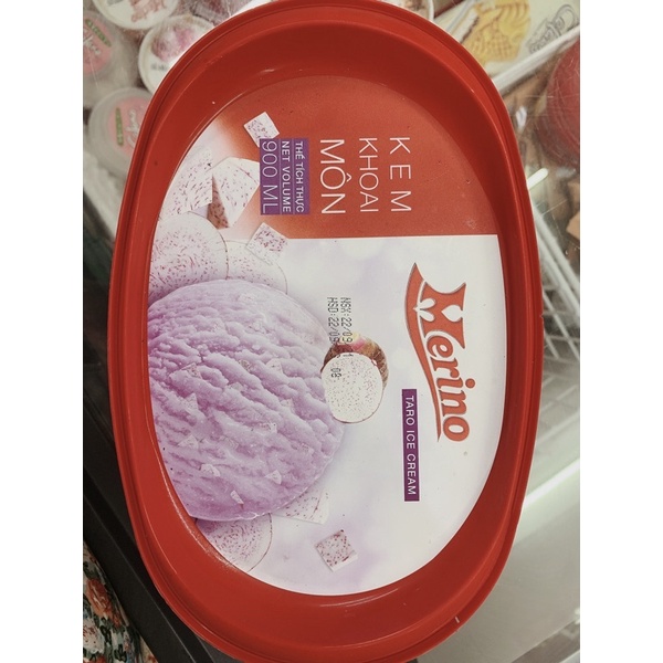 Kem hộp merino sôcla vani, kem khoai môn,đậu xanh sữa dừa