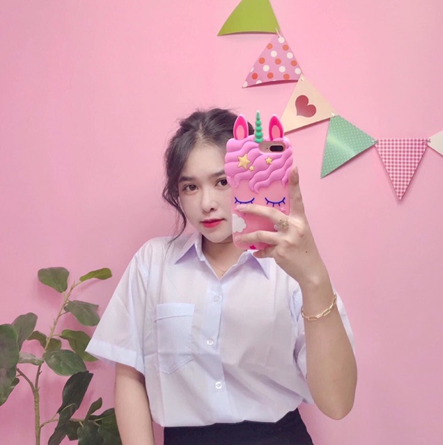 Áo sơmi trắng Oversize trơn tà ngang rộng, túi form vừa tay ngắn (ảnh thật) | BigBuy360 - bigbuy360.vn