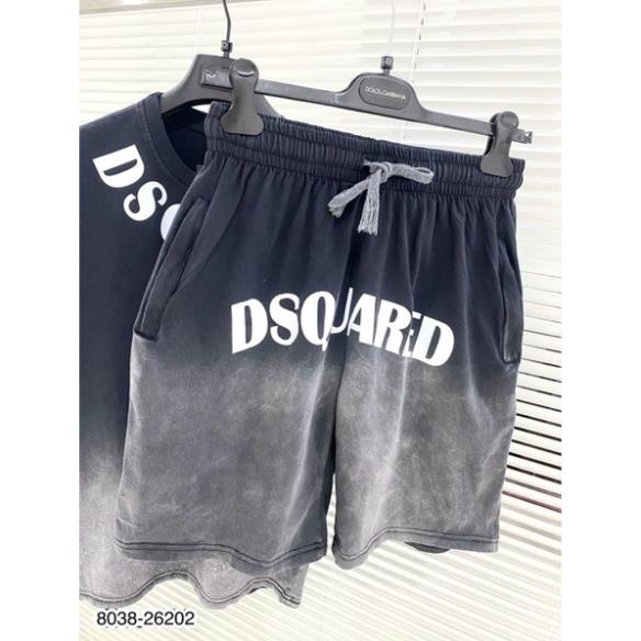 [Sẵn Hàng] Bộ Nam DSQ Chất Cotton Loang Đen Siêu Chất - Bộ DSQ Loang in Chữ Cho Nam