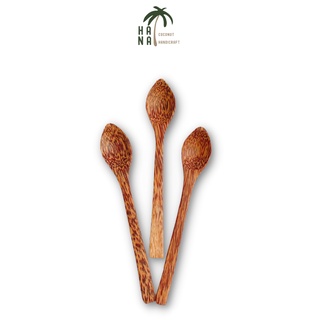 Thìa|muỗng caphe 18cm bằng gỗ dừa tự nhiên