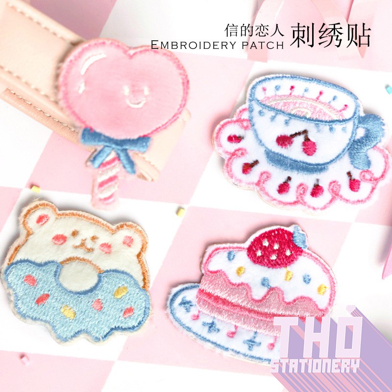 Sticker Dán Vải  Dán Trực Tiếp Không Cần Ủi CardLover -  Sweet Dessert Patch Dán Balo Túi Balo